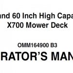 John Deere 54 and 60 Inch High Capacity X700 Mower Deck Operator’s Manual Instant Download (PIN:010001-) (Publication No.OMM164900)