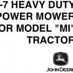 John Deere MI-Heavy Duty Power Mower For Model MI Tractors Operator’s Manual Instant Download (Publication No.OMH29350)