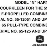 John Deere Model N Hart Scourkleen for the 55 Self-Propelled Combine and 65 Pull-Type Combine Operator’s Manual Instant Download (Publication No.OMH46957)