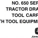 John Deere NO.650 SERIES TRACTOR DRAWN TOOL CARRIER WITH TOOL EQUIPMENT Operator’s Manual Instant Download (Publication No.OMN261058)