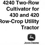 John Deere 4240 Two-Row Cultivator for 430 and 420 Row-Crop Utility Tractor Operator’s Manual Instant Download (Publication No.OMN411058)