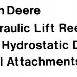John Deere Hydraulic Lift Reel and Hydrostatic Drive Reel Attachments Operator’s Manual Instant Download (Publication No.OMH83074)