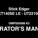 John Deere XT140SE LE – UT22100 Stick Edger Operator’s Manual Instant Download (Publication No.OMPS05088)