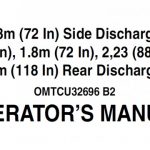 John Deere 1,8m (72 In) Side Discharge 1,2 (47 In) 1.8m (72 In) 2,23 (88 In) and 3m (118 In) Rear Discharge Operator’s Manual Instant Download (Publication No.OMTCU32696)