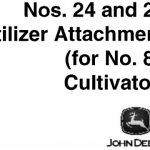 John Deere Nos.24 and 26 Fertilizer Attachment (for No.88 Cultivator) Operator’s Manual Instant Download (Publication No.OMC14651)