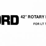 Ford 42 Rotary Mower for LT Tractors Operator’s Manual Instant Download (Publication No.42004210)