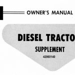 Ford New Holland Diesel Tractor Supplement Owner’s Manual Instant Download (Publication No.42060140)