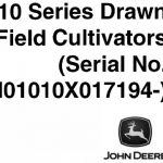 John Deere 1010 Series Drawn Field Cultivators (Serial No.N01010X017194-) Operator’s Manual Instant Download (Publication No.OMN200075)