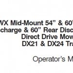 Case IH MWX Mid-Mount 54’’ & 60’’ Side Discharge & 60’’ Rear Discharge Direct Drive Mower for DX21 & DX24 Tractors Operator’s Manual Instant Download (Publication No.87042161)