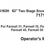 Case IH BS163H 63” Two Stage Snowblower (717151066) For Farmall 31 Farmall 35 Farmall 40 Farmall 45 Farmall 50 Tractors Operator’s Manual Instant Download (Publication No.84518857)