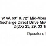 Case IH 914A 60” & 72” Mid-Mount Side Discharge Direct Drive Mower for D(DX) 25 29 33 Tractors Operator’s Manual Instant Download (Publication No.86620799)