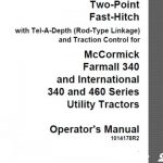 Case IH Two-Point Fast-Hitch with Tel-A-Depth (Rod-Type Linkage) and Traction Control for McCormick Farmall 340 and International 340 and 460 Series Utility Tractors Operator’s Manual Instant Download (Publication No.1014178R2)