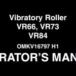 John Deere VR66 VR73 VR84 Vibratory Roller Operator’s Manual Instant Download (Publication No.OMKV16797)